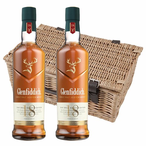Glenfiddich 18 Year OldSingle Malt Whisky Twin Hamper (2x70cl)